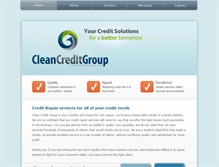 Tablet Screenshot of cleancreditgroup.com